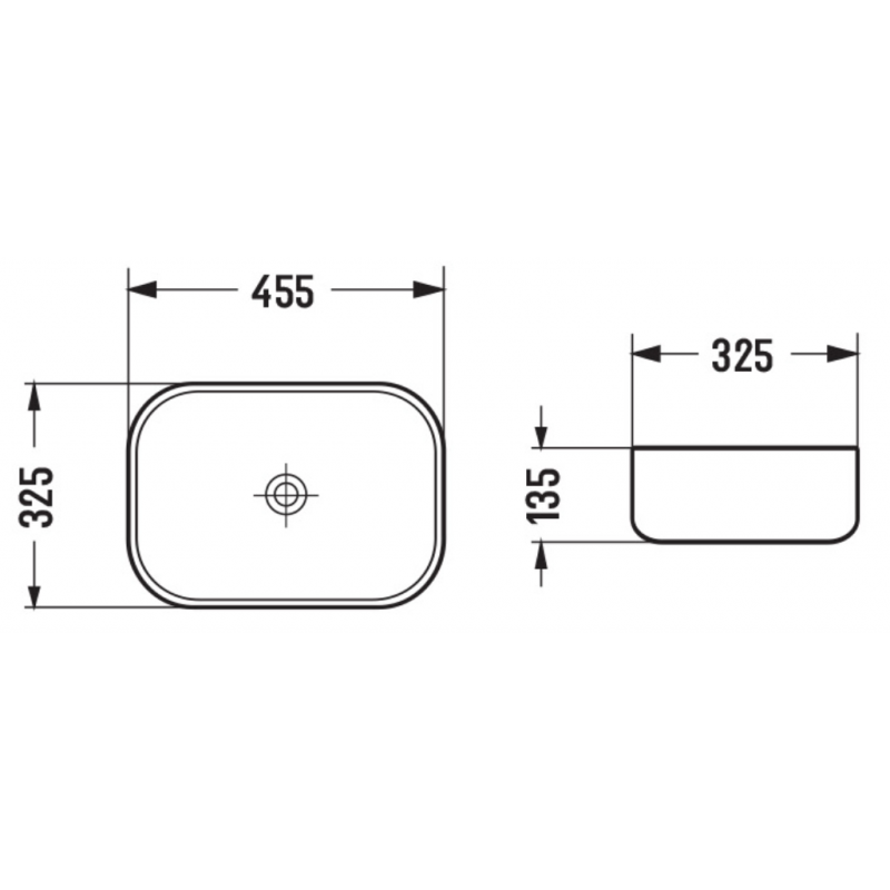Mexen Rita countertop basin 45 x 32 cm, grey stone - 21084598