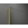 Mexen Kioto Walk-in Shower Wall 130 x 200 cm, Black Ombre 8 mm, Brushed Gold - 800-130-101-55-76
