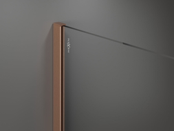 Mexen Kioto Walk-in Shower Wall 80 x 200 cm, Ombre Black 8 mm, Brushed Copper - 800-080-101-65-76