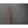 Mexen Kioto Walk-in Shower Panel 140 x 200 cm, Black Ombre 8 mm, Brushed Copper - 800-140-101-65-76