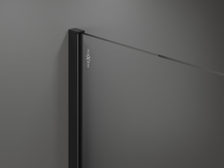 Mexen Kioto Walk-in Shower Wall 130 x 200 cm, Black Ombre 8 mm, Black - 800-130-101-70-76