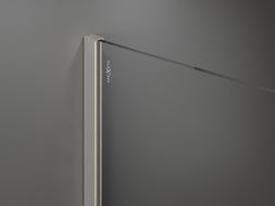 Mexen Kioto Walk-in shower wall 100 x 200 cm, black ombre 8 mm, brushed nickel - 800-100-101-97-76