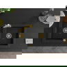 Mexen Mario 2-compartment granite sink with a kitchen mixer tap Rita, Black - 6504-77-670300-50