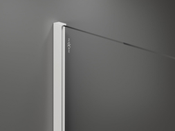 Mexen Kioto Walk-in Shower Wall 140 x 200 cm, white ombre 8 mm, white - 800-140-101-20-86