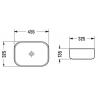 Mexen Rita countertop basin 45 x 32 cm, beige stone - 21084597
