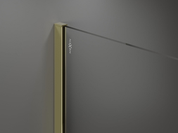 Mexen Kioto Walk-in Shower Wall 130 x 200 cm, White Ombre 8 mm, Gold - 800-130-101-50-86