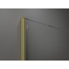 Mexen Kioto Walk-in shower wall 140 x 200 cm, white ombre 8 mm, brushed gold - 800-140-101-55-86