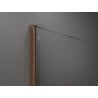 Mexen Kioto Walk-in Shower Wall 100 x 200 cm, White Ombre 8 mm, Rose Gold - 800-100-101-60-86