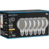 Mexen Vintis 6x LED filament bulb E27, G80, 8W, Warm - 2200K, 600 lm, smoke - L155-E27-0822-70x06