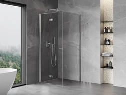 Mexen Mist-F folding shower cabin left 85 x 85 cm, transparent, chrome - 8A6T-085-085-01-00-L