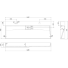 Mexen Ava countertop sink made of conglomerate 2/O 120 x 46 cm, white - 23011202