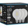 Mexen Vintis 3x Filament LED Bulb E27, G95, 6W, Neutral - 4000K, 720 lm, clear - L157-E27-0640-00x03
