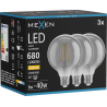 Mexen Vintis 3x LED Filament Bulb E27, G95, 8W, Warm - 2700K, 680 lm, smoke - L157-E27-0827-70x03