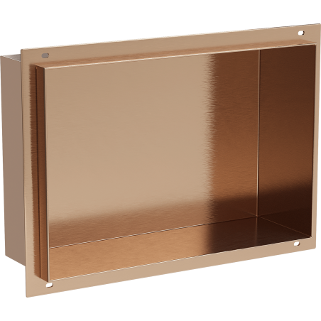Mexen X-Wall-NR niche shelf without flange 30 x 20 cm, brushed copper - 19C1302010
