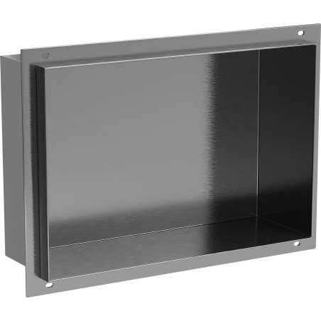 Mexen X-Wall-NR recessed shelf without flange 30 x 20 cm, brushed gun gray - 19E1302010