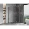 Mexen Mist-F foldable shower enclosure right 100 x 80 cm, transparent, chrome - 8A6T-100-080-01-00-P