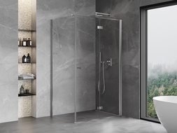 Mexen Mist-F right folding shower cabin 120 x 80 cm, transparent, chrome - 8A6T-120-080-01-00-P