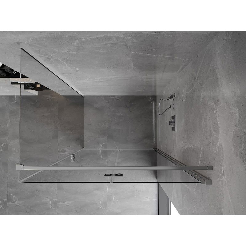 Mexen Mist-F foldable right shower cabin 80 x 85 cm, transparent, chrome - 8A6T-080-085-01-00-P