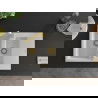 Mexen Gaspar 1.5-compartment granite sink with a drip tray and kitchen mixer tap Rita, White - 6507-20-670300-50