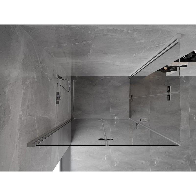 Mexen Mist-F Duo Folding Shower Cabin Left 115 x 70 cm, Transparent, Chrome - 8A6-115L-070P-01-00