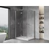 Mexen Mist-F Duo left folding shower cabin 95 x 75 cm, transparent, chrome - 8A6-095L-075P-01-00