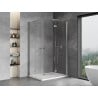 Mexen Mist-F Duo right folding shower cabin 85 x 100 cm, transparent, chrome - 8A6-085L-100P-01-00