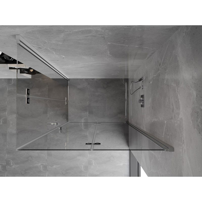 Mexen Mist-F Duo right folding shower cabin 70 x 110 cm, transparent, chrome - 8A6-070L-110P-01-00