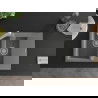 Mexen Gaspar 1.5-compartment granite sink with a drip tray and kitchen mixer tap Rita, Grey - 6507-71-670300-00