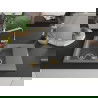 Mexen Gaspar 1.5-compartment granite sink with a drip tray and kitchen mixer tap Rita, Grey - 6507-71-670300-50