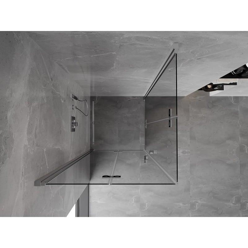Mexen Mist-F Duo Folding Shower Cabin 110 x 110 cm, Transparent, Chrome - 8A6-110L-110P-01-00