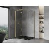Mexen Mist-F folding shower cabin left 70 x 120 cm, transparent, gold - 8A6T-070-120-50-00-L