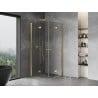 Mexen Mist-F Duo Folding Shower Enclosure 90 x 90 cm, Transparent, Gold - 8A6-090L-090P-50-00