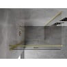 Mexen Mist-F foldable left shower cabin 80 x 70 cm, transparent, brushed gold - 8A6T-080-070-55-00-L