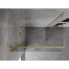 Mexen Mist-F folding shower enclosure left 85 x 70 cm, transparent, brushed gold - 8A6T-085-070-55-00-L