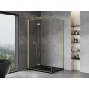 Mexen Mist-F folding shower enclosure left 85 x 70 cm, transparent, brushed gold - 8A6T-085-070-55-00-L