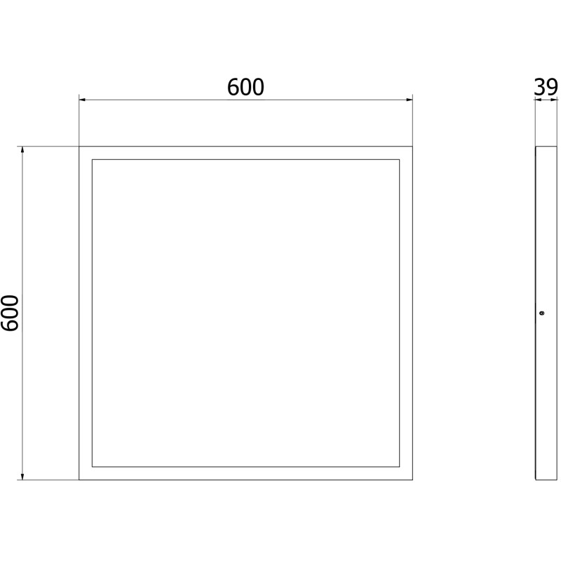 Mexen Brill-S LED Ceiling Panel Surface-mounted 60 x 60 cm, 40W, Neutral - 4000K, 4000 lm, White - L205-060-060-4040-20