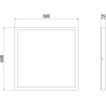 Mexen Brill-S LED Ceiling Panel Surface-mounted 60 x 60 cm, 40W, Neutral - 4000K, 4000 lm, White - L205-060-060-4040-20