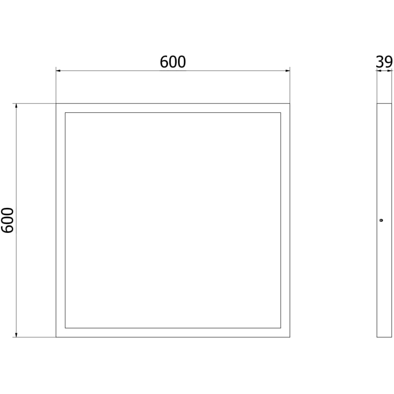 Mexen Brill-S LED Ceiling Panel Surface Mounted 60 x 60 cm, 48W, Neutral - 4000K, 5280 lm, white - L206-060-060-4840-20