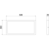 Mexen Brill-S surface-mounted LED ceiling panel 60 x 30 cm, 24W, Neutral - 4000K, 2640 lm, black - L207-060-030-2440-70