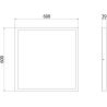Mexen Brill-S LED Surface Mount Ceiling Panel 60 x 60 cm, 36W, Neutral - 4000K, 4320 lm, White - L207-060-060-3640-20
