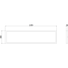 Mexen Brill-S LED Ceiling Panel Surface Mounted 120 x 30 cm, 36W, Neutral - 4000K, 3960 lm, Black - L207-120-030-3640-70