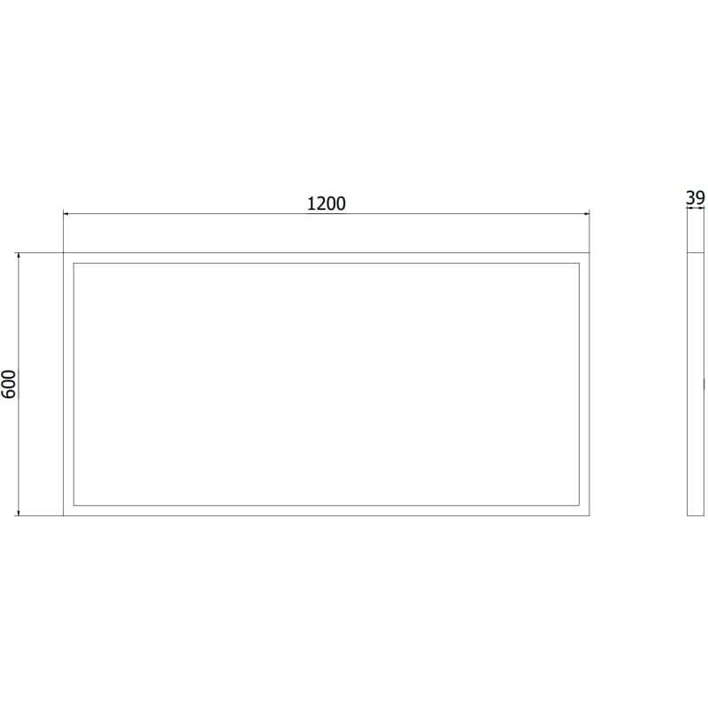 Mexen Brill-S LED Surface-Mounted Ceiling Panel 120 x 60 cm, 60W, Neutral - 4000K, 7200 lm, White - L207-120-060-6040-20