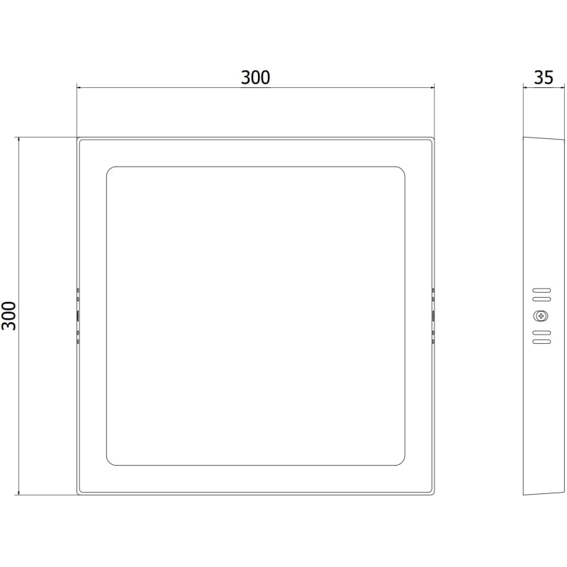 Mexen LDSS LED ceiling light surface-mounted 30 x 30 cm, 24W, Cold - 6500K, 1920 lm, black - L213-030-2465-70
