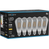 Mexen Vintis 6x LED Filament Bulb E27, ST64, 4W, Warm - 2700K, 300 lm, smoke - L152-E27-0427-70x06
