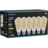 Mexen Vintis 6x LED filament bulb E27, ST64, 6W, Warm - 2200K, 600 lm, amber - L152-E27-0622-50x06
