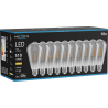 Mexen Vintis 10x LED Filament Bulb E27, ST64, 6W, Warm - 2700K, 510 lm, smoke - L152-E27-0627-70x10
