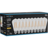 Mexen Vintis 10x LED Filament Bulb E27, ST64, 10W, Warm - 2200K, 1320 lm, clear - L152-E27-1022-00x10