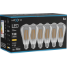 Mexen Vintis 6x LED Filament Bulb E27, ST64, 10W, Warm - 2700K, 780 lm, smoke - L152-E27-1027-70x06