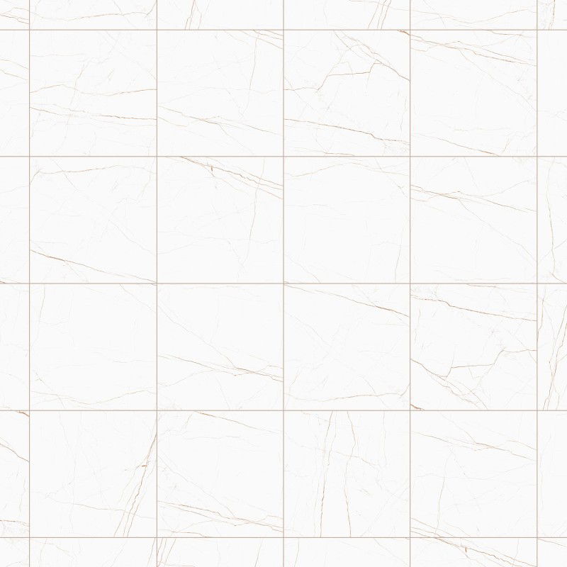 Mexen Dicta White glazed rectified porcelain stoneware G1, floor-wall tile 60 x 60 cm, carving - TL408-060-060-02