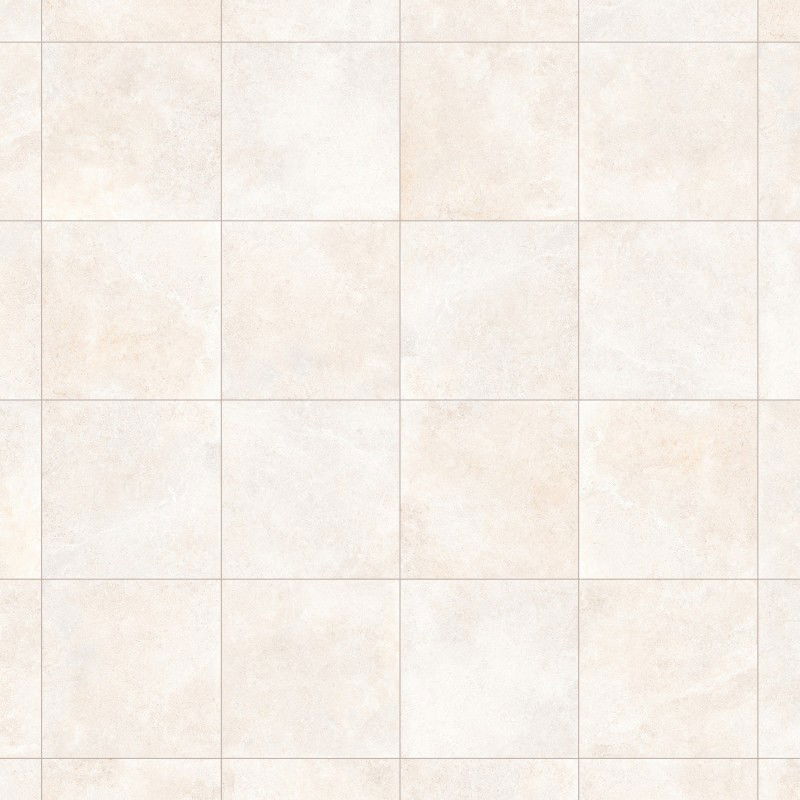 Mexen Oberon White glazed rectified porcelain, floor-wall tile 60 x 60 cm, carving - TL429-060-060-02